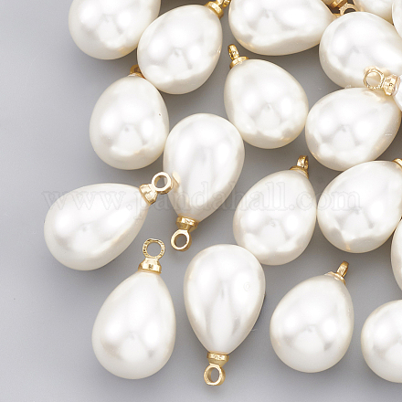 Colgantes de perlas de imitación de plástico abs X-KK-T035-63-1