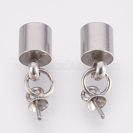 Stainless Steel Cup Bail Pin Pendants STAS-P149-02P-1