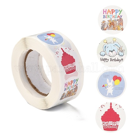 Birthday Themed Pattern Self-Adhesive Stickers DIY-E023-08A-1