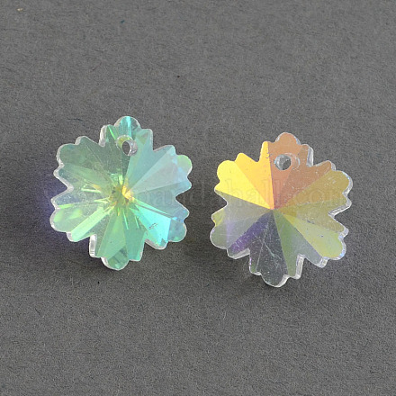 Plaqué couleur ab pendentifs en verre électrolytique X-EGLA-R081-05-1