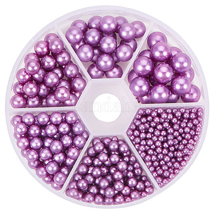 PandaHall Elite about 1113 pcs 6 Sizes No Holes/Undrilled Imitated Round Acrylic Pearl Beads for Vase Fillers OACR-PH0001-05E-1
