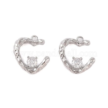 Подвески из латуни с прозрачным стеклом KK-N254-55P-1