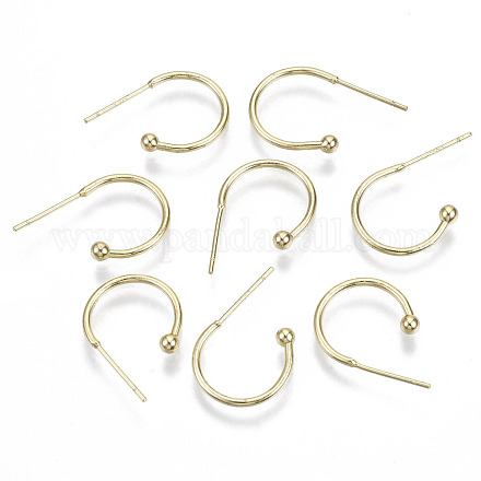 Brass Half Hoop Earrings KK-R112-040-NF-1