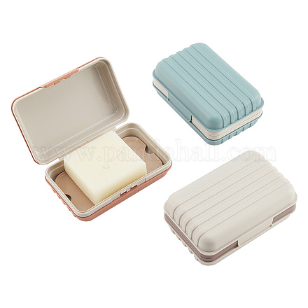 AHANDMAKER Travel Soap Container Leakproof Soap Box Travel Soap Case Soap Holder Travel Silicone Closure Portable Container Soap Saver Box for Traveling AJEW-GA0005-73-1