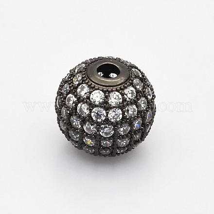 Perles de zircone cubique de grade AAA de micro pave KK-E711-116-8mm-B-NR-1