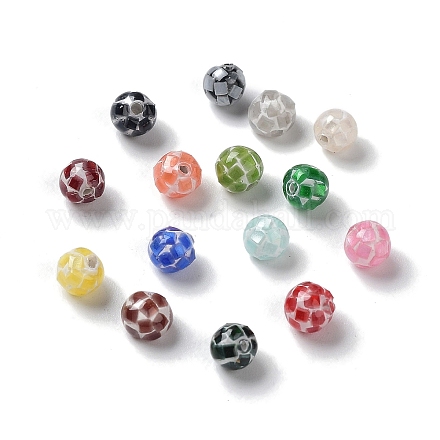 Perles semi-percées en coquillage artisanal coloré BSHE-D001-01C-1