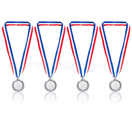 4 medalla en blanco de aleación. AJEW-FG0002-70P-1