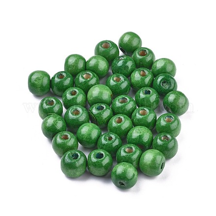 Perles en bois naturel teint WOOD-Q006-12mm-05-LF-1