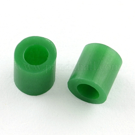 PEDIYメルトビーズヒューズビーズ詰め替え  チューブ  濃い緑  8.5~9x9~9.5mm X-DIY-R013-10mm-A24-1