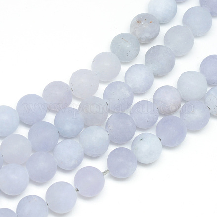 Chapelets de perle en jade blanc naturel X-G-R297-8mm-46-1