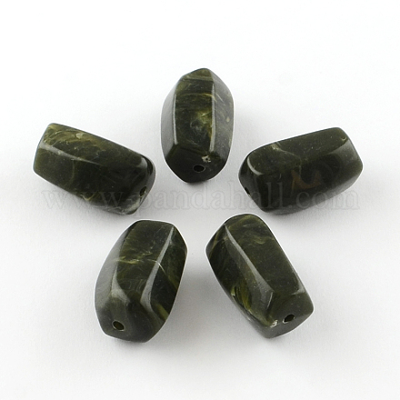 Column Imitation Gemstone Acrylic Beads OACR-R028B-02-1