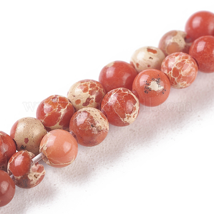 Brins de perles de jaspe impérial naturel G-I248-03C-1