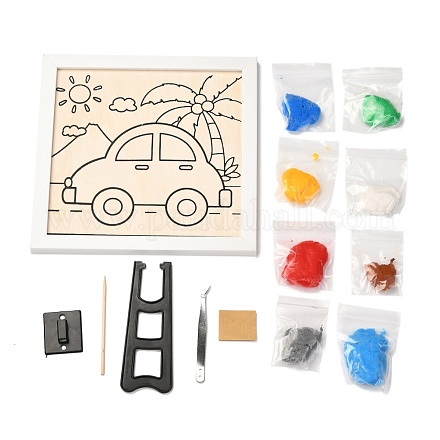 Наборы для рисования из целлюлозы с рисунком автомобиля своими руками DIY-G033-01C-1