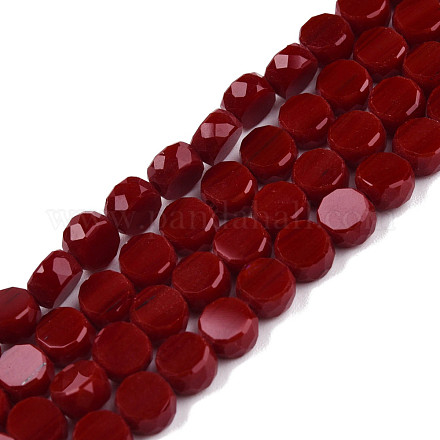 Opaque Solid Color Glass Beads Strands GLAA-N052-05B-A02-1