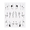 Nail Decals Stickers, Self-Adhesive Abstract Lady Face Cross Feather Nail Design Art, for Nail Toenails Tips Decorations, Black, 6.3x5.2cm