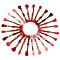 Pandahall Polyester Embroidery Floss, Cross Stitch Threads, Red, 1mm, about 8.75 Yards(8m)/Bundle, 24 colors, 1 bundle/color, 24 bundles