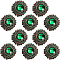 GORGECRAFT 10Pcs Emerald Button Base Sewing Shank Buttons 23 * 23mm Metal Sew on Buttons Square Clothes Art Button for Uniforms Suits Blazer Coat Jacket
