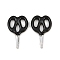 Alloy Enamel Pendants, Platinum, Scissors Charms, 21.5x13x2.5mm, Hole: 5x2.5mm