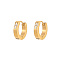 304 Stainless Steel Hoop Earrings, Cross, Golden, No Size 