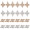 CHGCRAFT 48Pcs 2 Colors Cross Charms with Crystal Rhinestone Religion Cross Connector Pendants for DIY Necklace Bracelet Earring Making, Platinum & Golden
