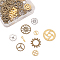 Alloy Pendants, Gear, for Jewelry Making,  Mixed Color, 10x5x1mm, Hole: 0.8mm, 36pcs/color, 3 colors, 108pcs/box,
