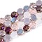 Electroplate Glass Beads Strands, Flat Round, Faceted, Medium Purple, 7.5~8x4~5mm, Hole: 1~1.4mm, about 25~27pcs/strand, 7.28~7.48 inch(18.5~19cm)