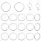UNICRAFTALE 25mm 80pcs 304 Stainless Steel Linking Rings Circle Frames Connectors O Pattern Ring Jewelry Links for Bracelet Necklace Jewelry Making, 22mm Inner Diameter