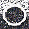 Electroplate Glass Seed Beads, for Jewelry Making, Mixed Shapes, Prussian Blue, 1.2~15x1.5~4.5mm, Hole: 0.8~1.8mm, about 8000pcs/Pound