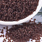 MIYUKI Round Rocailles Beads, Japanese Seed Beads, 11/0, (RR134F) Matte Transparent Dark Topaz, 2x1.3mm, Hole: 0.8mm, about 5500pcs/50g