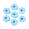Acrylic Beads, Opaque, Light Sky Blue, Donut, 14x5mm, Hole: 3.5mm, about 793pcs/500g