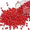 TOHO 8/0 Round Beads, Japanese Seed Beads, (405) Opaque AB Cherry, 3mm, Hole: 1mm, about 222pcs/10g