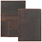 Rectangle Leather Travel Passport Wallet Cover, Coffee, 142x100x17.5mm