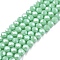 Electroplate Glass Beads Strands, Pearl Luster Plated, Faceted, Rondelle, Aquamarine, 4x3mm, Hole: 0.8~1mm, about 105~110pcs/strand, 38~39cm