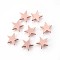Brass Charms, Long-Lasting Plated, Star, Real Rose Gold Plated, 11.5x12x2.5mm, Hole: 1.2mm
