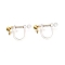 201 Stainless Steel Clip-on Earring Settings, with Plastic, Golden, 11x17x3.5mm, Hole: 1.8mm