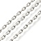 Brass Cable Chains, Soldered, with Spool, Lead Free & Cadmium Free, Long-Lasting Plated, Rack Plating, Oval, Platinum, 3.5x2x0.5mm