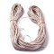PU Leather Thread Cord, Flat, for DIY Jewelry Making, Rosy Brown, 2.5~3x1mm, about 107.17~109.36 Yards(98~100m)/Bundle