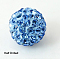 Polymer Clay Rhinestone Beads, Pave Disco Ball Beads, Grade A, Round, Half Drilled, Light Sapphire, 10mm, Hole: 1mm