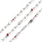 Brass Dapped Chains, with Enamel, with Spool, Soldered Lead Free & Cadmium Free, Platinum, Mixed Color, 4x2x0.2mm