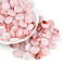 Transparent Acrylic Beads, Flat Round, Two Tone, Misty Rose, 14x14x5~5.5mm, Hole: 1.8mm, about 714pcs/500g