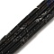 Synthetic Imperial Jasper Dyed Beads Strands, Column, Black, 12.5~13x3.5~4mm, Hole: 1.2mm, about 29pcs/strand, 15.31''(38.9cm)