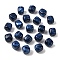 Opaque Acrylic Beads, Imitation Gemstone, Cube, Two Tone, Prussian Blue, 17x15.5x15.5mm, Hole: 3mm