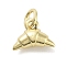 Rack Plating Croissant Brass Pendants, with Jump Rings, Long-Lasting Plated, Lead Free & Cadmium Free, Real 18K Gold Plated, 7x10x4mm, Hole: 3mm
