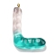 Resin Pendant, with Iron Ring Finding, Letter A~Z, Letter L, 39.5x26x7mm, Hole: 2mm