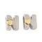 Brass Beads, Platinum & Golden, Letter N, 10.5x9.5x7.5mm, Hole: 5x4mm