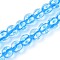 Handmade Lampwork Beads Strands, Bead in Bead, Round, Deep Sky Blue, 12~12.5mm, Hole: 1.4~1.6mm, about 45pcs/strand, 19.29 inch(49cm)