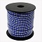 2 Row Platinum Aluminum Studded Faux Suede Cord, Faux Suede Lace, Blue, 5x2mm, about 20yards/roll