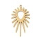 201 Stainless Steel Pendants, Sun, Golden, 24x14x1mm, Hole: 1.2mm