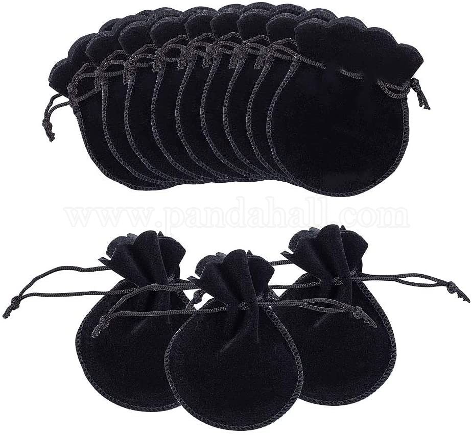 Shop NBEADS 200pcs Velvet Jewelry Bag for Jewelry Making PandaHall