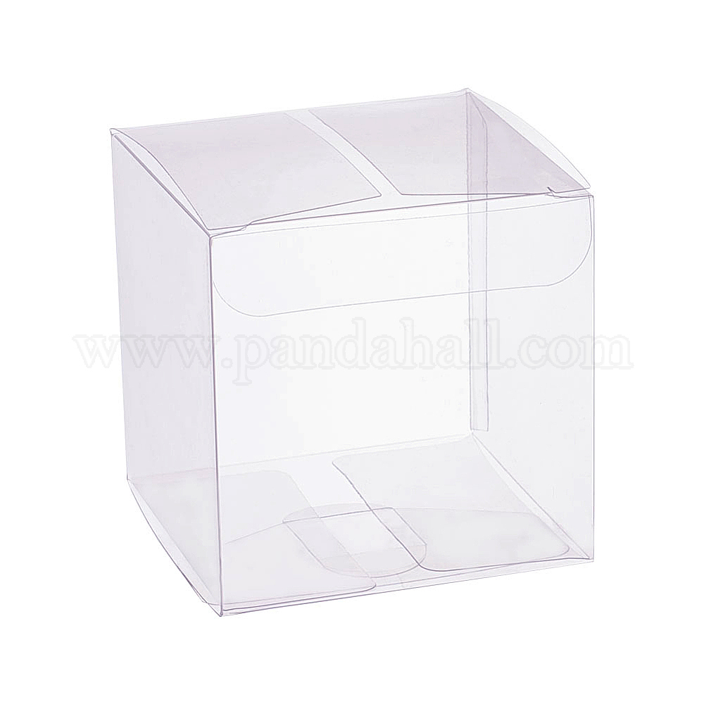 Wholesale BENECREAT 50PCS 7x7x7cm Clear Cube Wedding Favour Boxes PVC